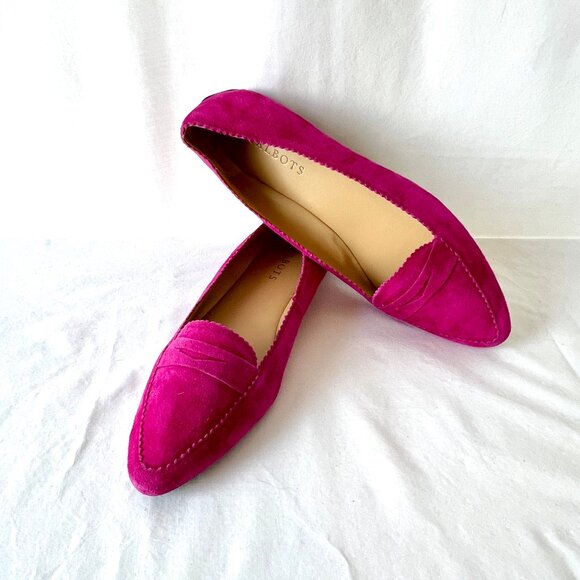 Talbots Francesca Keeper Driving Magenta Pink Suede Leather Loafers, Sz 8.5 LN! - Picture 14 of 15